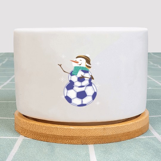 Snowman Soccer Winter Wonderland Fun Plant Pots