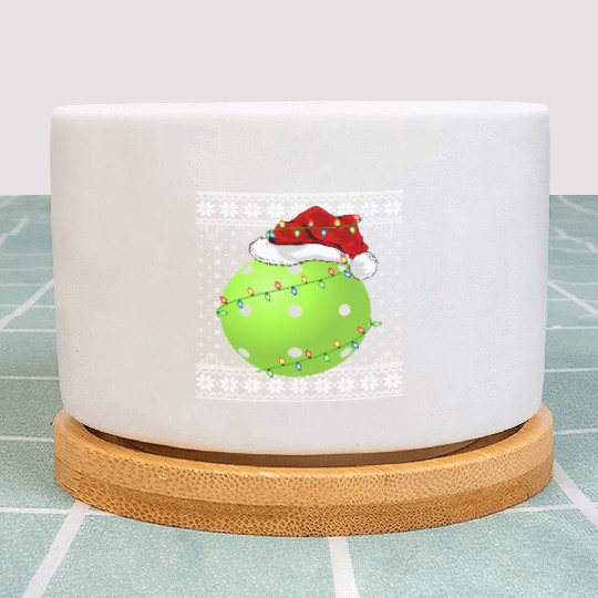 Pickleball Player Ugly Christmas Plant Pots