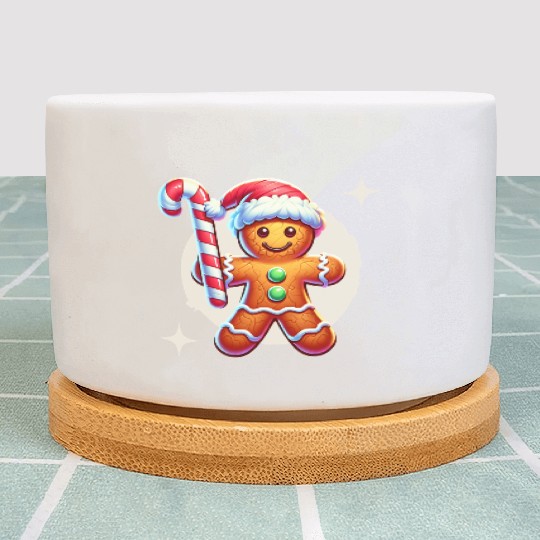 Gingerbread Man Christmas Cheer Plant Pots