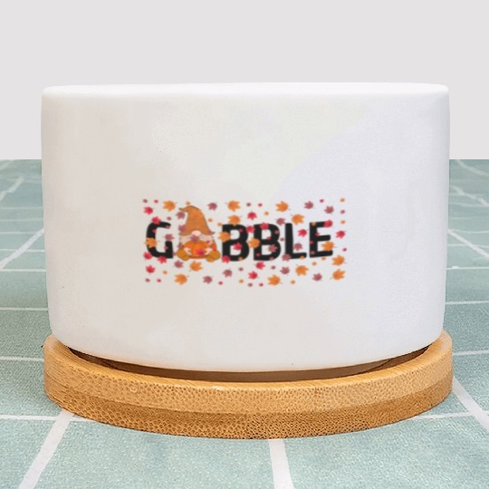 GOBBLE TURKEY PODIATRIST FUNNY THANKSGIVING Plant Pots