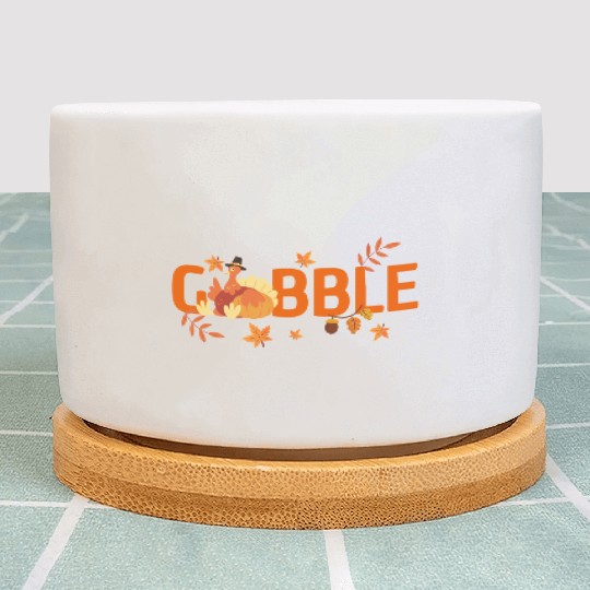 GOBBLE TURKEY PODIATRIST FUNNY THANKSGIVING Plant Pots