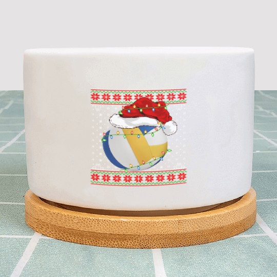 Volleyball Player Christmas Plant Pots