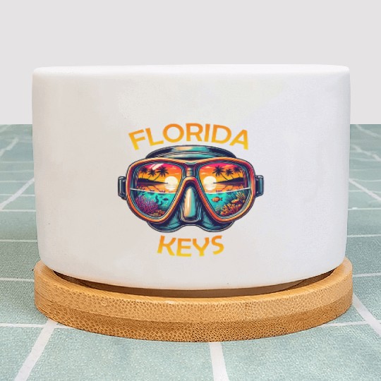 Florida Keys Diving Beach Sunset Plant Pots