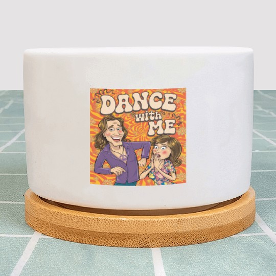 Dance with Me Groovy 70s Retro Funky Psychedelic Plant Pots