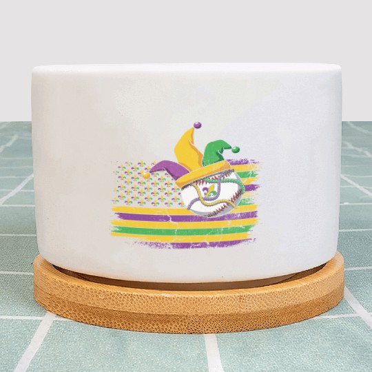 American Flag Beads Festival Parade Mardi Gras Plant Pots