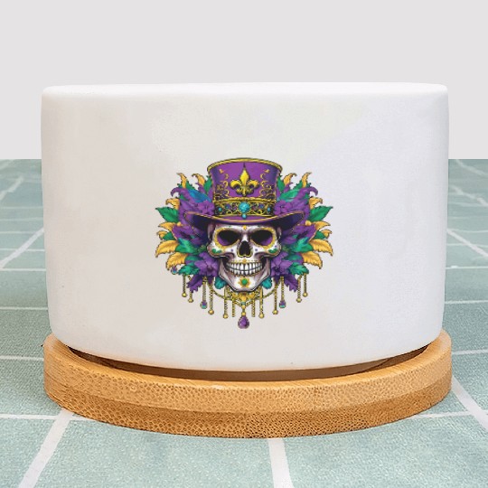 Sugarskull Muertos Festival Parade Mardi Gras Plant Pots