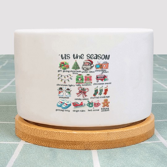 Tis The Season Low Plant Pots