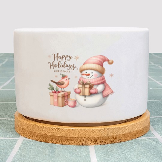 Happy Holidays, Merry Christmas Plant Pots