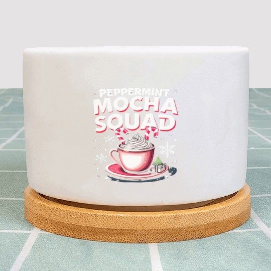 Peppermint Mocha Squad Plant Pots