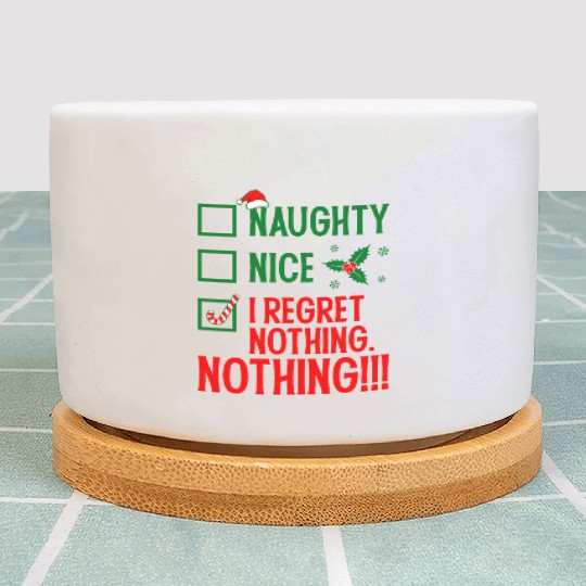 Naughty, Nice, No Regrets Christmas Plant Pots