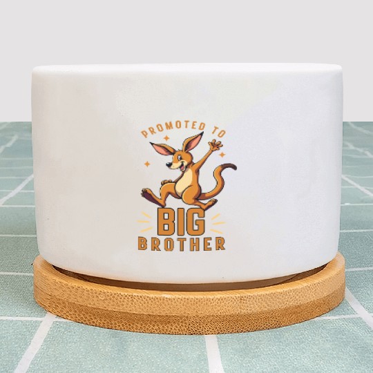 Promoted to Big Brother - Funny Kangaroo Australia Plant Pots