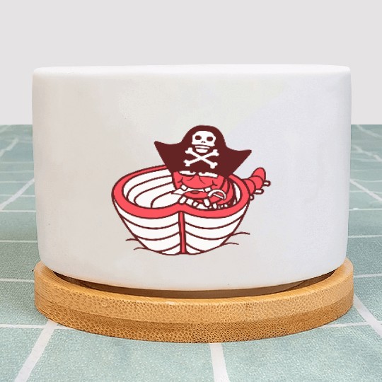 Funny Worm Caterpillar Pirate Sweet Paddle Rowing Plant Pots