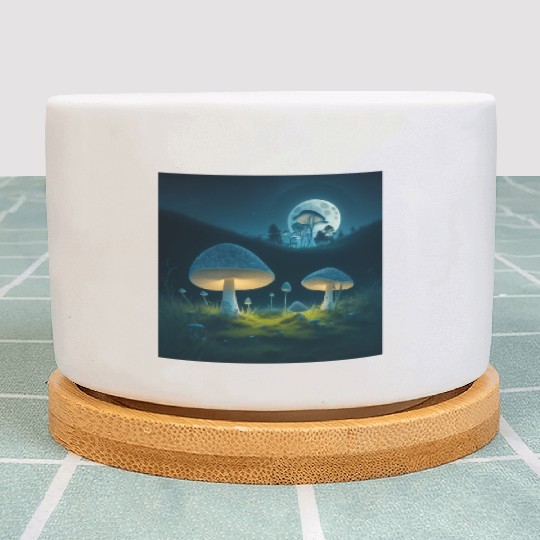 mushrooms in grass Plant Pots