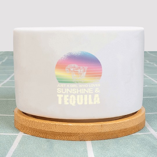 Just A Girl Who Loves Sunshine & Tequila Plant Pots