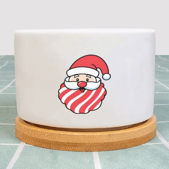 CandyClaus Candy Cane Santa Claus Christmas Plant Pots