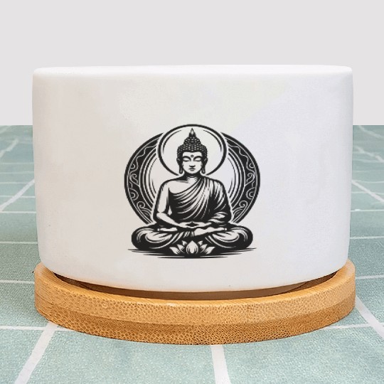 Meditating Yoga Buddha Mindfulness Meditation Plant Pots