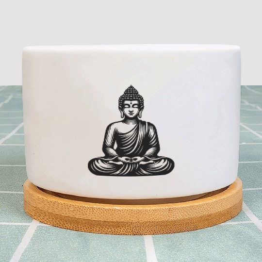 Yoga Buddha Stillness And Serenity In Clarity Plant Pots