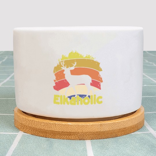 Elk Hunting Elkaholic Hunters Plant Pots