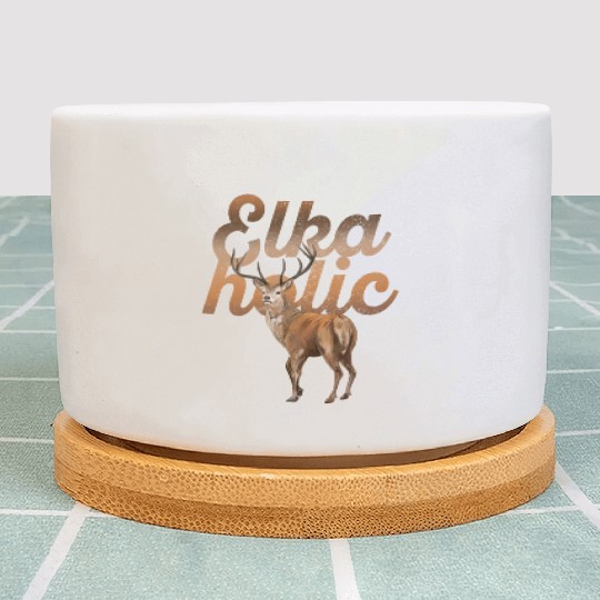 Elk Hunting Elkaholic Hunters Plant Pots