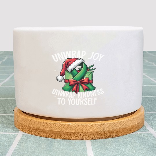 Unwrap Joy kindness to yourself Mental Health Plant Pots