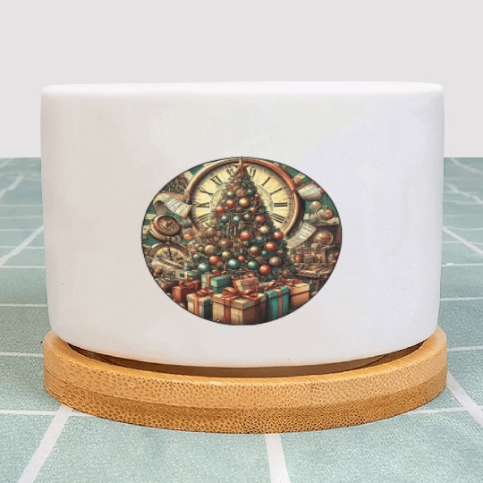 Reindeer Snowball Fight Christmas Fun Plant Pots