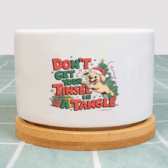 Puppy Tinsel in a Tangle Plant Pots