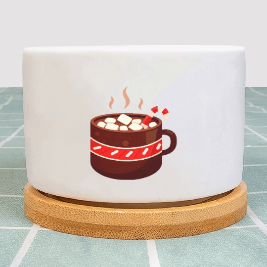 Cozy Hot Chocolate Mug Design Plant Pots