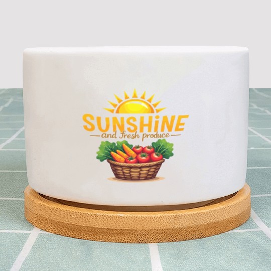 Farmers Market Vendor Fresh Produce and Local Plant Pots