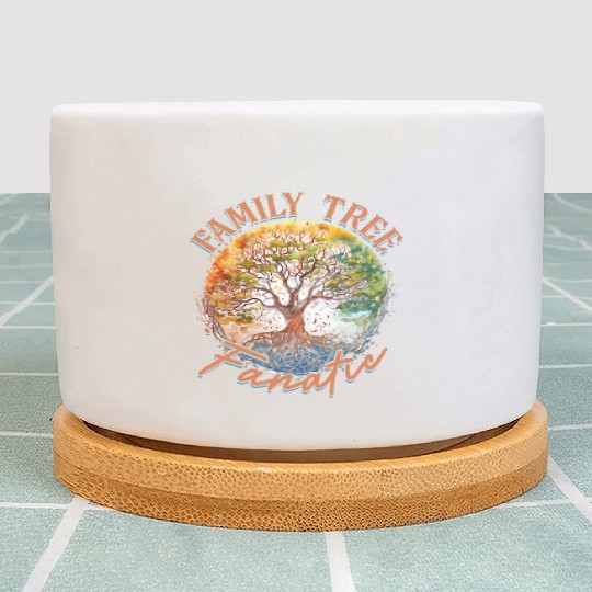 Genealogy Genealogist Family Tree Fanatic Plant Pots