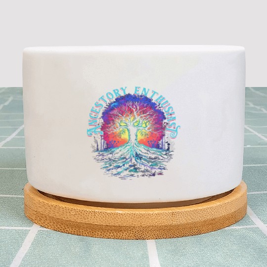 Genealogy Genealogist Ancestory Enthausiast Plant Pots