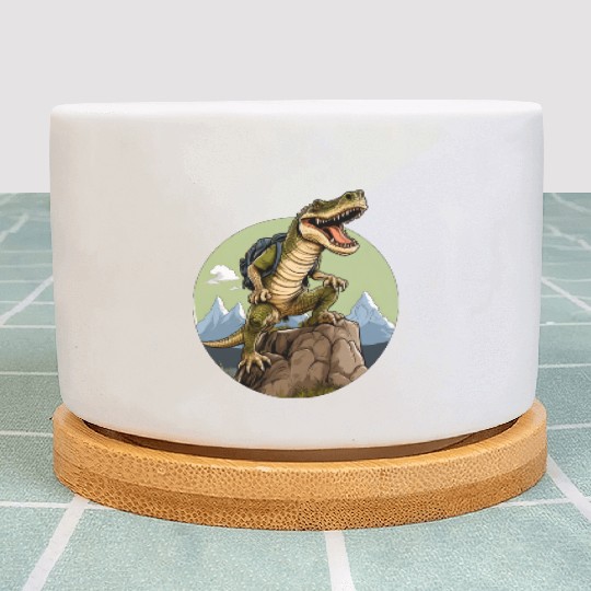 Crocodile hiking / mountaineering crocodiles Plant Pots