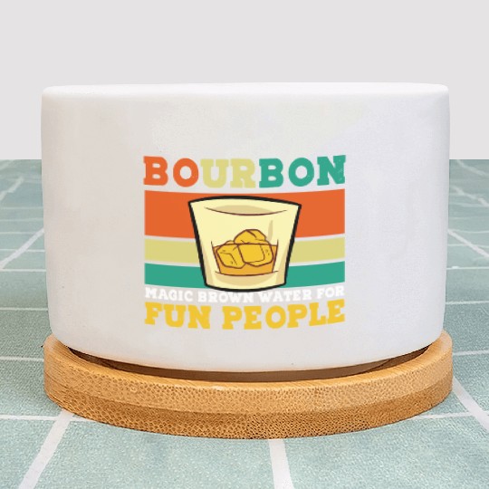 Bourbon Magic Brown Water For Fun People - Whiskey Plant Pots