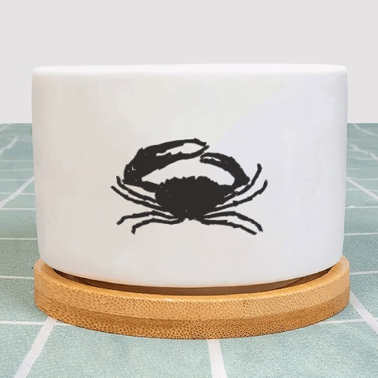 DEC-8 Crab Simple Drawing Plant Pots