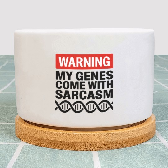 Sarcastic Genealogy DNA Test Genetics Biologist Plant Pots