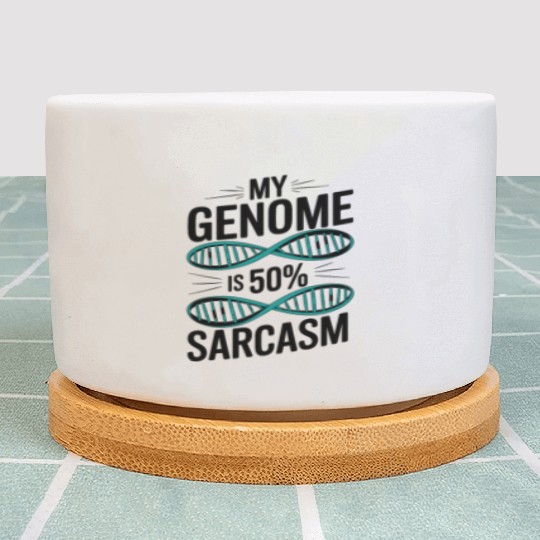 Sarcastic Genealogy DNA Test Genetics Biologist Plant Pots