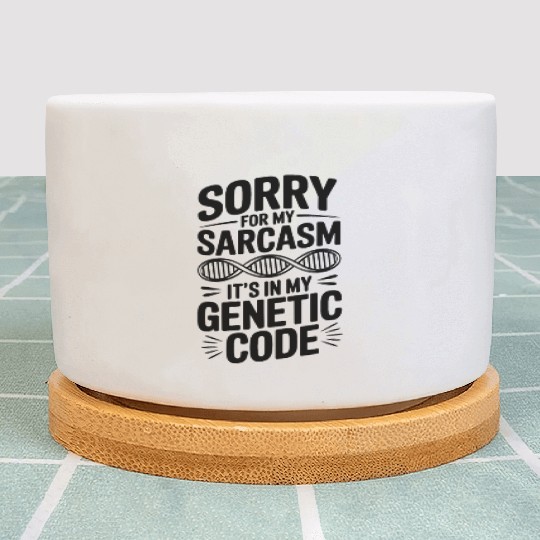 Sarcastic Genealogy DNA Test Genetics Biologist Plant Pots