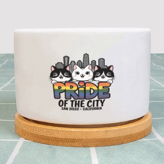Pride of San Diego City California USA Rainbow Fla Plant Pots