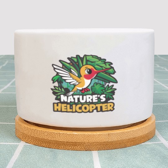 Hummingbird Humor Nature's Helicopter Tropical Plant Pots