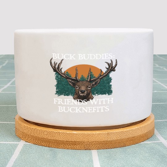 BUCK Buddies Deer Hunting Elk Hunter Friends Hobby Plant Pots