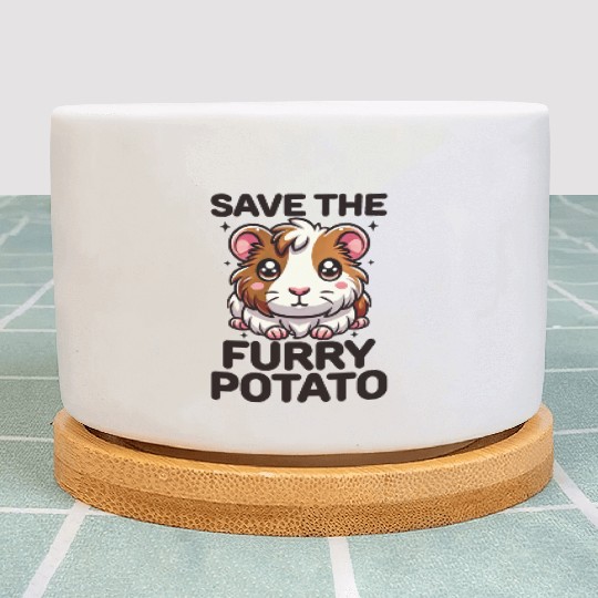 Save the Furry Potato Funny Guinea Pig Cute Kawaii Plant Pots