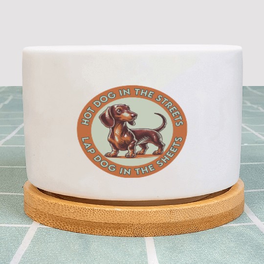 Hot Dog in the Streets Plant Pots