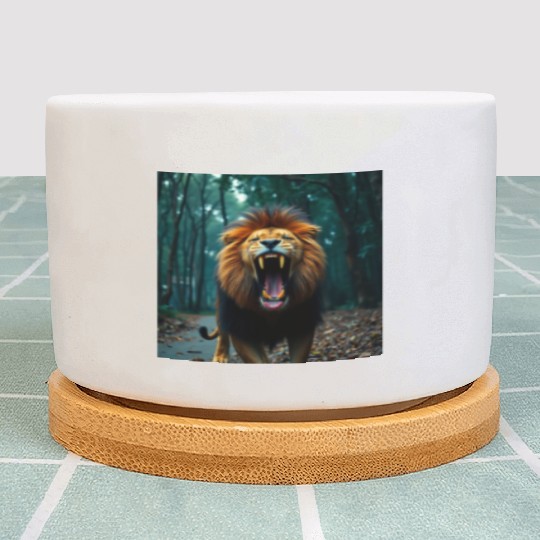 Angry lion Plant Pots