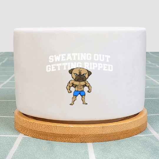 Sweating Out Getting Ripped Workout Player Gym Plant Pots