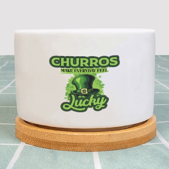 Churros Make Everyday Feel Lucky St Patricks Day Plant Pots