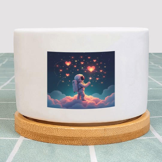 Astronauts are full of love Plant Pots