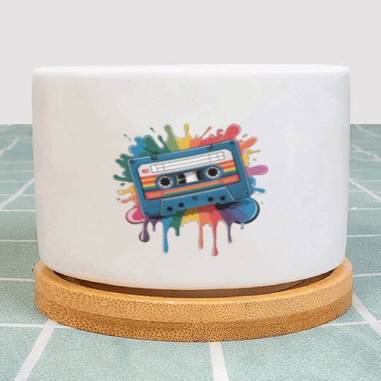 80s Retro Cassette Splash Classic Cassette Tape Plant Pots