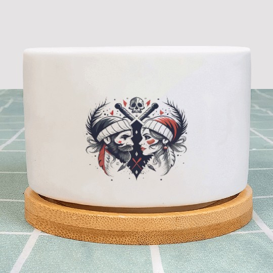 Pirate Love: Romantic Skull & Crossbones Plant Pots