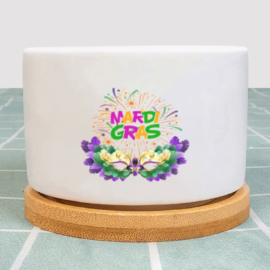 Mardi Gras New Orlean Carnival Plant Pots