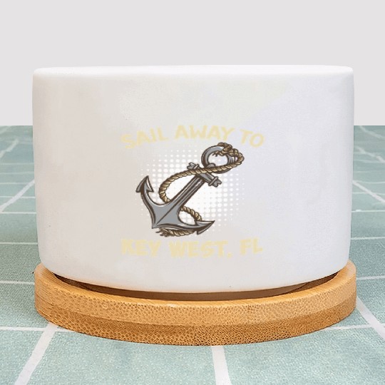 Florida Keys SAIL AWAY TO KEY-WEST Sailing Outfit Plant Pots