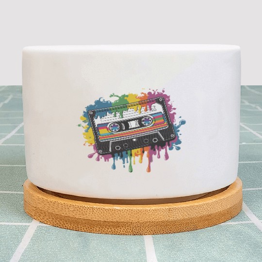 80s Retro Cassette Splash Classic Cassette Tape Plant Pots